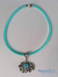 [AT-J-XXX15] Collar hilo de seda turquesa