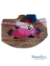 [AT-A-XXX113] Bolso cereta rosa pez cuero fucsia